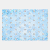 Weihnachts-Schneeflocken-Firmenlogo Geschenkpapier Set (Vorderseite 3)