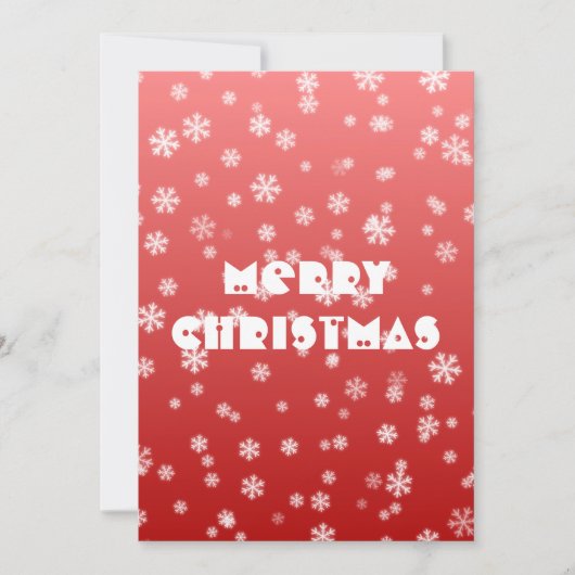 Weihnachts-Schneeflocken-Flachkarte (Vorderseite)