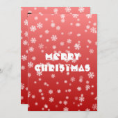 Weihnachts-Schneeflocken-Flachkarte (Vorne/Hinten)