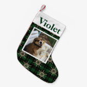 Weihnachts-Schneeflocken Foto Klein C Kinder oder  Kleiner Weihnachtsstrumpf (Vorderansicht (hängend))