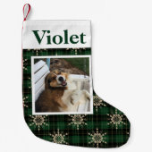 Weihnachts-Schneeflocken Foto Klein C Kinder oder Kleiner Weihnachtsstrumpf (Vorderseite)