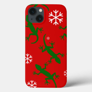 weihnachts-schneeflocken-geckos Case-Mate iPhone hülle