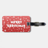 Weihnachts-Schneeflocken Gepäckanhänger (Rückseite horizontal)