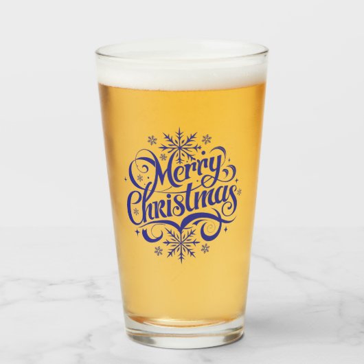 Weihnachts-Schneeflocken Glas (Vorne (Gefüllt))