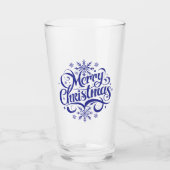 Weihnachts-Schneeflocken Glas (Vorderseite)