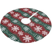 Weihnachts-Schneeflocken-Imitate Gezwirnt Rotes Gr Polyester Weihnachtsbaumdecke (Schrägansicht)