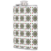 Weihnachts-Schneeflocken-Mandala Flachmann (Links)