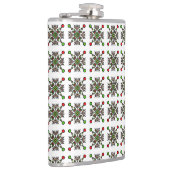 Weihnachts-Schneeflocken-Mandala Flachmann (Rechts)