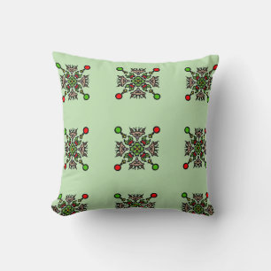 Weihnachts-Schneeflocken-Mandala Kissen