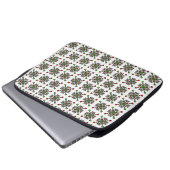 Weihnachts-Schneeflocken-Mandala Laptopschutzhülle (Vorne Knopf)
