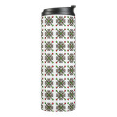 Weihnachts-Schneeflocken-Mandala Thermosbecher (Nach links gedreht)