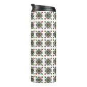 Weihnachts-Schneeflocken-Mandala Thermosbecher (Nach rechts gedreht)