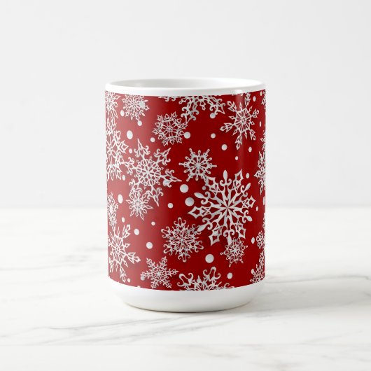 Weihnachts-Schneeflocken-Muster Kaffeetasse (Mittel)