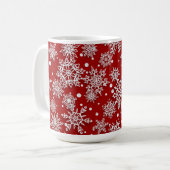 Weihnachts-Schneeflocken-Muster Kaffeetasse (Vorderseite Links)