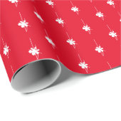 Weihnachts-Schneeflocken niedlich Geschenkpapier (Rolleneckpunkt)