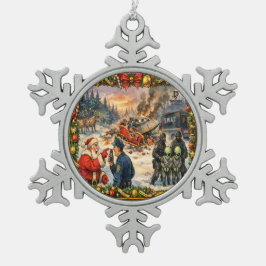 Weihnachts-Schneeflocken-Ornament Schneeflocken Zinn-Ornament