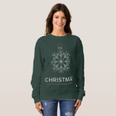 Weihnachts-Schneeflocken-Ornament Sweatshirt (Vorne ganz)