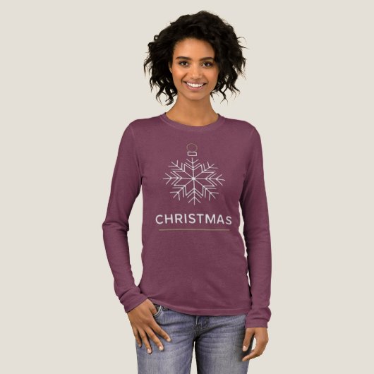 Weihnachts-Schneeflocken-Ornament Tri-Blend Shirt (Volle Vorderseite)