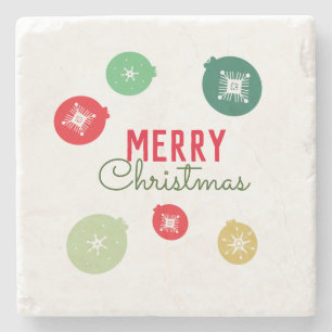 Weihnachts-Schneeflocken-Ornament-Unterlage Steinuntersetzer