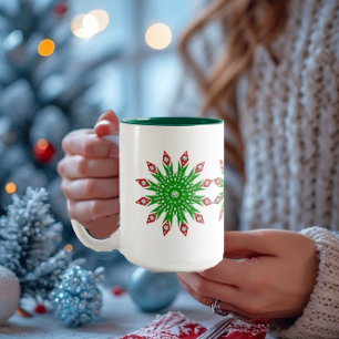 Weihnachts-Schneeflocken-Party-Tasse des Kindes Zweifarbige Tasse