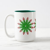 Weihnachts-Schneeflocken-Party-Tasse des Kindes Zweifarbige Tasse (Links)