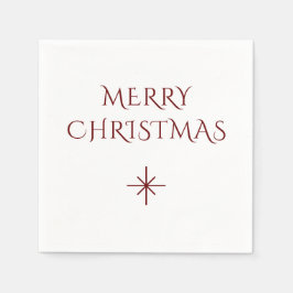 Weihnachts-Schneeflocken Rot Weiße Moderne Serviette