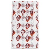 Weihnachts-Schneeflocken Rotes Urlaubsmuster Kleine Geschenktüte (Vorderseite)