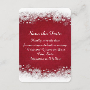 Weihnachts-Schneeflocken Save the Date