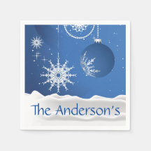 Weihnachts-Schneeflocken Schneedeckchen Napkins