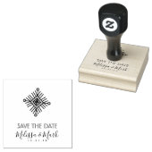 Weihnachts-Schneeflocken-Square-Stil Save the Date Gummistempel (Stempel)