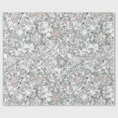 Weihnachts-Schneeflocken-Urlaubsmuster Geschenkpapier (Flach)