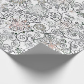 Weihnachts-Schneeflocken-Urlaubsmuster Geschenkpapier (Ecke)