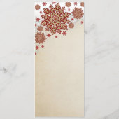 Weihnachts-Schneeflocken Winter Hochzeitmenü Menükarte (Rückseite)