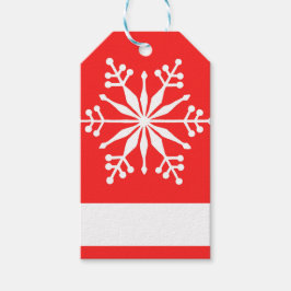 Weihnachts-Schneeflockenmuster. Geschenkanhänger