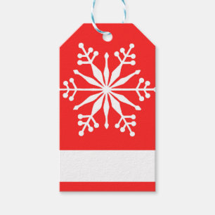 Weihnachts-Schneeflockenmuster. Geschenkanhänger