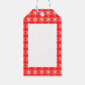 Weihnachts-Schneeflockenmuster. Geschenkanhänger (Rückseite)