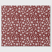 Weihnachts-Schneeflockenmuster Geschenkpapier (Flach)