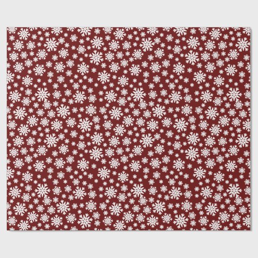 Weihnachts-Schneeflockenmuster Geschenkpapier (Flach)