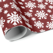 Weihnachts-Schneeflockenmuster Geschenkpapier (Rolleneckpunkt)
