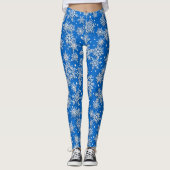 Weihnachts-Schneeflockenmuster  Leggings (Vorderseite)