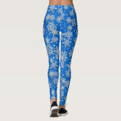 Weihnachts-Schneeflockenmuster  Leggings (Rückseite)