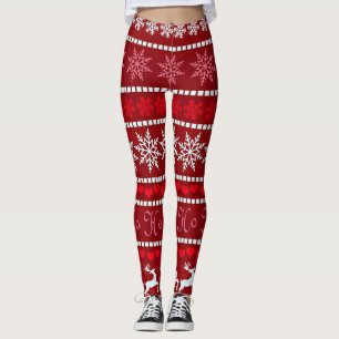 Weihnachts-Schneeflockenmuster Leggings