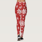 Weihnachts-Schneeflockenmuster Leggings (Rückseite)