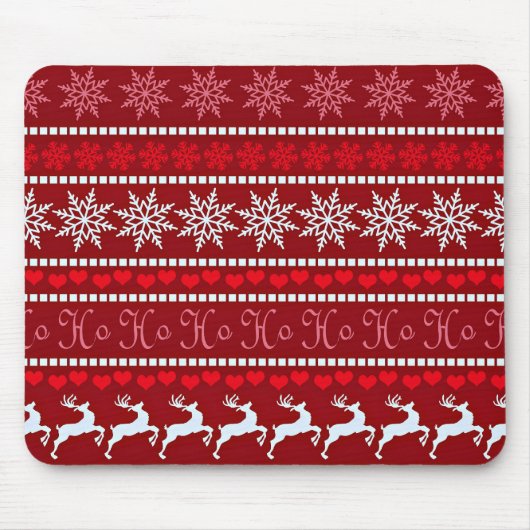 Weihnachts-Schneeflockenmuster Mousepad (Vorne)