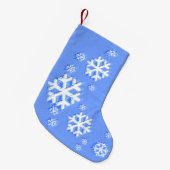 Weihnachts-Schneeflockenmuster - Originelle Kunst Kleiner Weihnachtsstrumpf (Vorderansicht (hängend))