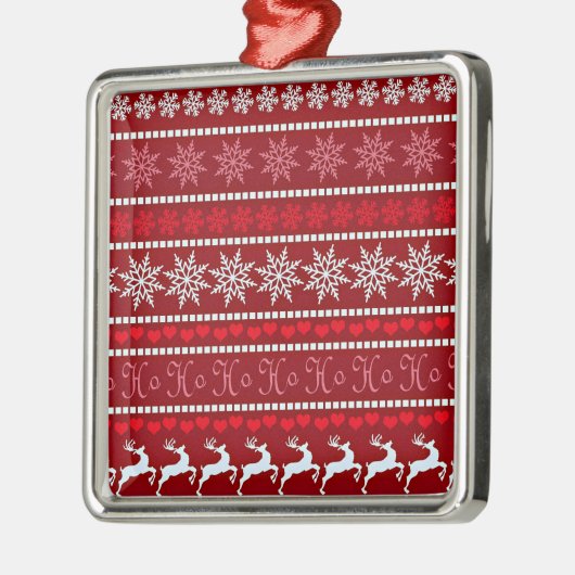 Weihnachts-Schneeflockenmuster Ornament Aus Metall (Links)