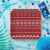 Weihnachts-Schneeflockenmuster Pappteller (Party)