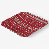 Weihnachts-Schneeflockenmuster Pappteller (Gewinkelt)