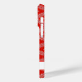 Weihnachts-Schneeflockenmuster Personalisiert Rot Case-Mate iPhone Hülle (Rückseite / Links)
