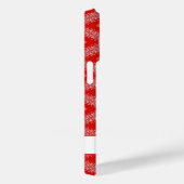 Weihnachts-Schneeflockenmuster Personalisiert Rot Case-Mate iPhone Hülle (Rückseite / Rechts)